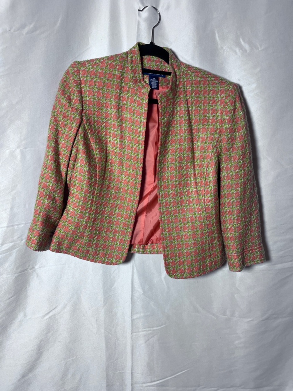Liz Claiborne punk  and Green Tweed Collarless Blazer
